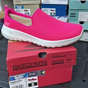 Skechers Women's Go Walk Joy Fuchsia Slip-On Sneakers
